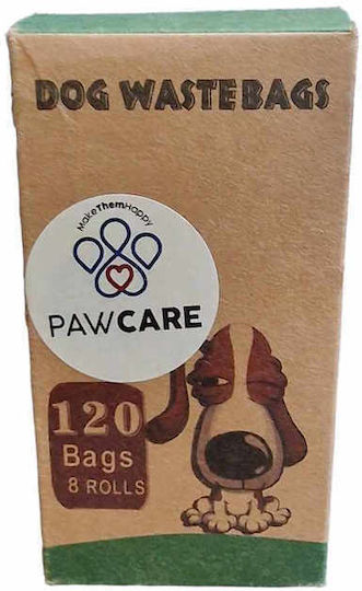 Pawcare Saci pentru Excremente de Câine 8 Rolls a 120buc
