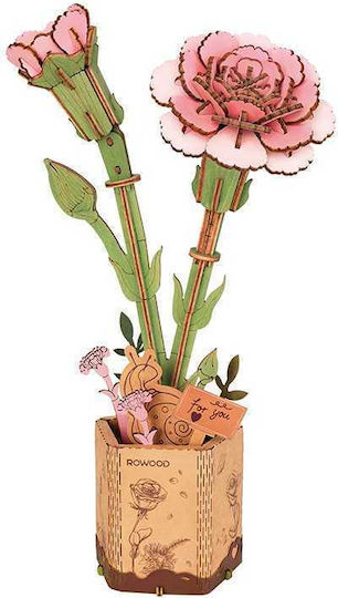 Rowood Παιχνίδι Κατασκευών Ξύλινo Pink Carnation για Παιδιά 8+ Ετών