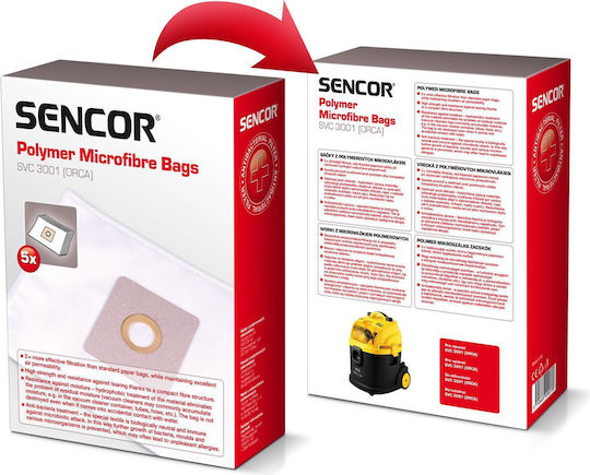Sencor Vacuum Cleaner Bags 5pcs Compatible with Vacuum Cleaner Sencor