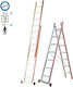 Dublu Scara combinata Aluminiu 2x9