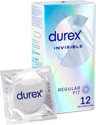 Durex Condoms Invisible 12pcs 54mm Thin for Nat...