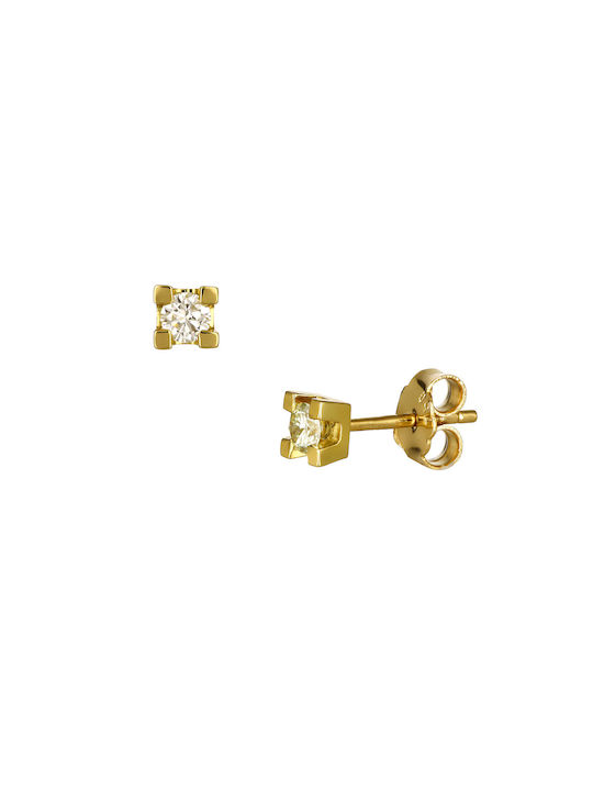 Earrings made of Gold 18K with Diamond