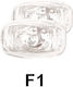 Autoline Στρογγυλοί Προβολείς Αυτοκινήτου H3 F1 Universal 12V 55W 13cm 2τμχ