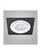 Metallic Recessed Spot with Socket GU5.3 Black 9.2x50cm. 1pcs