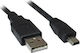 USB 2.0 Кабел USB-A мъжки - мини USB-B мъжки Черен 3м
