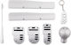 Autoline Tunning Kit Σετ Πεταλιέρες & Λεβιές Αυτοκινήτου Universal Ασημί 5τμχ