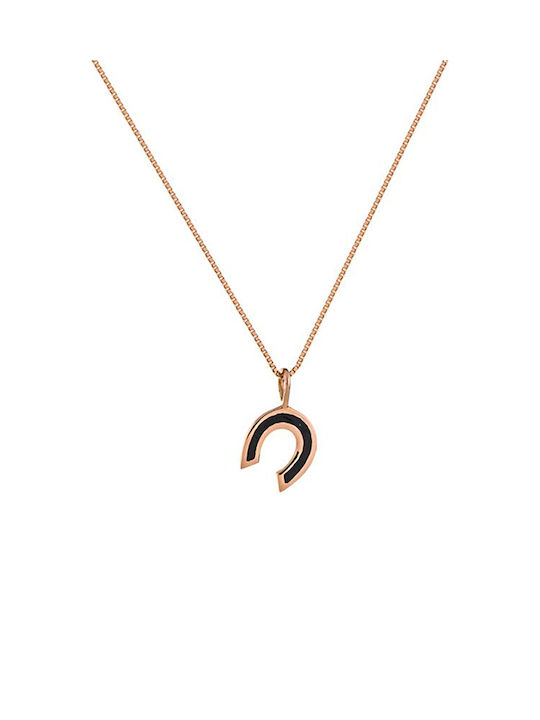 Rose Gold 14k Pendant Pink Chain Photo 40cm