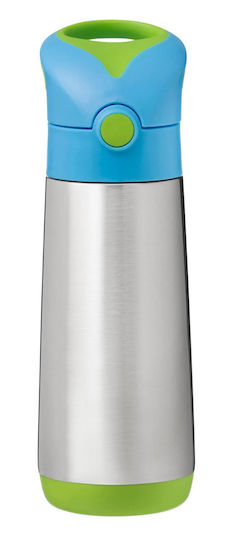 B.Box Bottle Thermos Stainless Steel 500ml Blue-green with Straw