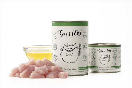 Gussto Nassfutter für Katzen in Dose mit Huhn 200gr
