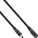 Inline Inline Dc Extension Cable Male Female Dc Plug 4.0x1.7 Mm Awg 18 Black 5 M
