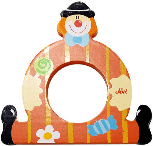 Sevi Orange Wooden Decorative Letter Clown W
