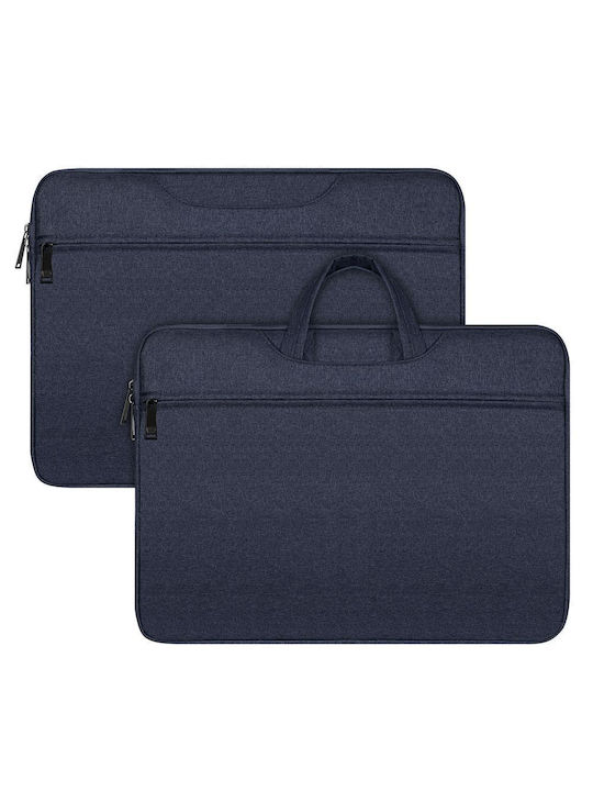 Geantă de mână orizontală Dux Ducis LBTC pentru laptopuri de 14-15 4", albastru marin