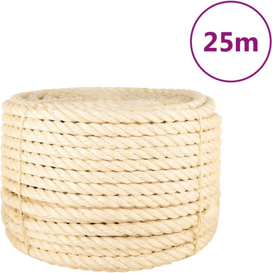 vidaXL Σχοινί Verdreht 20mm 25m Sisal 6kg