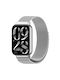 Xiaomi Mi Band 8 Pro Redmi Watch 4 Milan Magnetic Steel Mesh Watch Band Silver