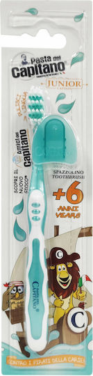Pasta del Capitano Junior Children's Toothbrush For 6+ Years White/Turquoise