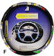 Autoline Car Steering Wheel Cover 11026 F with Diameter 38cm made of Leatherette Black