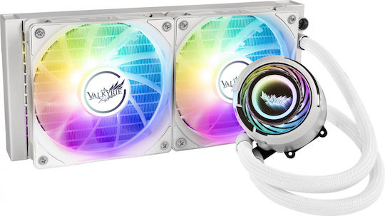 Valkyrie Jarn 240 ARGB Υδρόψυξη AIO CPU με 2 Ανεμιστήρες 120mm Λευκή