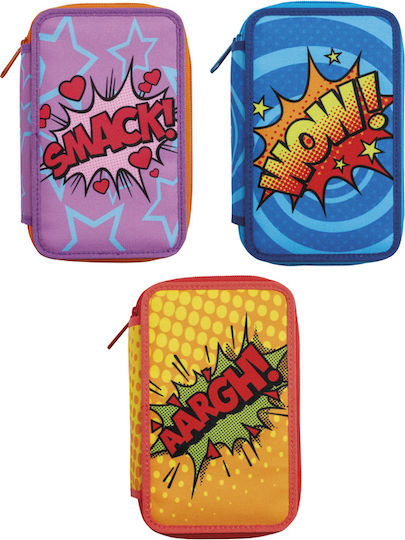 Carioca 3 Zip Comics Pencil Case Various Colours
