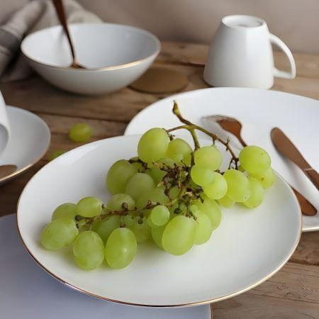 Emfasi Boss Bowl Gold Gold Porcelain Dinnerware Set 40pcs