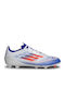 adidas F50 League Football Shoes with Cleats Cloud White / Solar Red / Lucid Blue