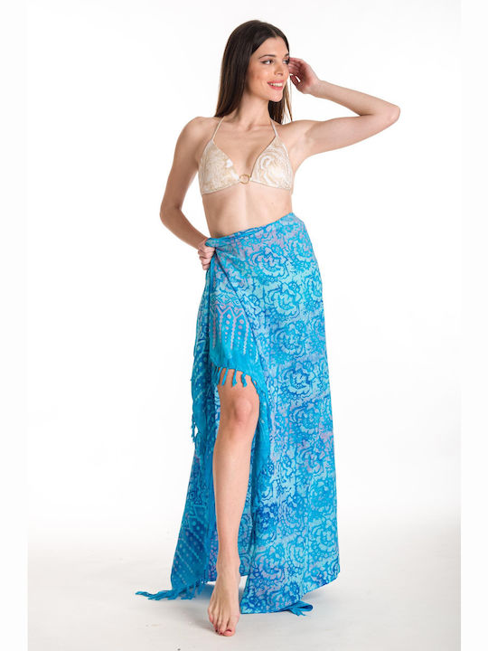 Turquoise Drucken Damen Pareo