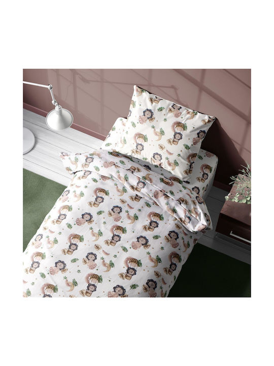 Dimcol Sheet Set Single Cotton Lion Beige 160x2...