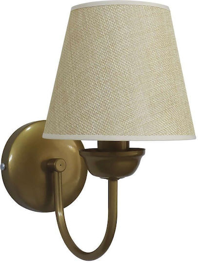 Heronia Modern Leuchte Wand mit Fassung E27 Gold 14x14x14cm