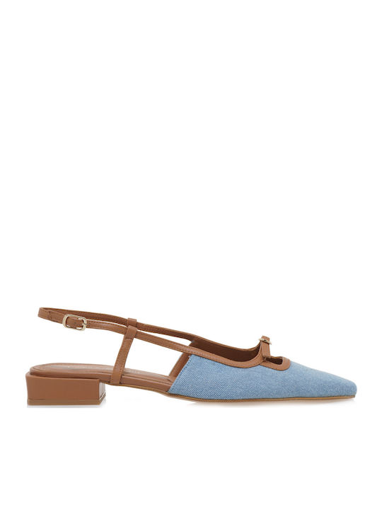 Γυναικείες Μπαλαρίνες Slingback σε Μπλε Χρώμα