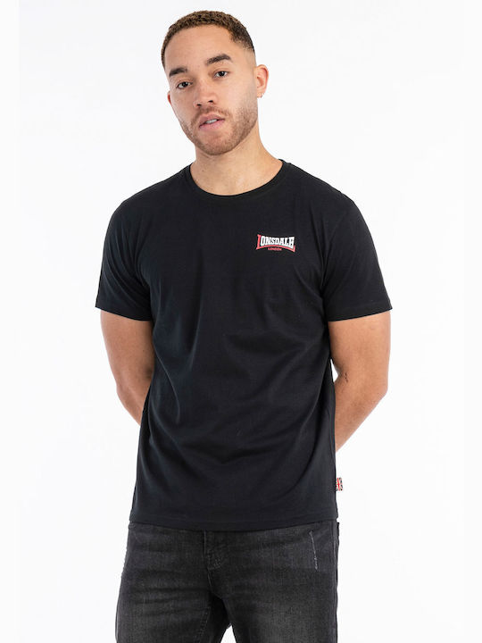 Lonsdale Men's Short Sleeve T-shirt Black/white/red