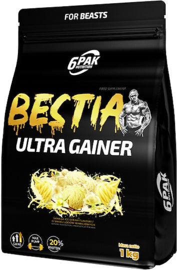 6Pak Nutrition BESTIA Ultra Gainer с Вкус Vanilla Ice Cream 1kg