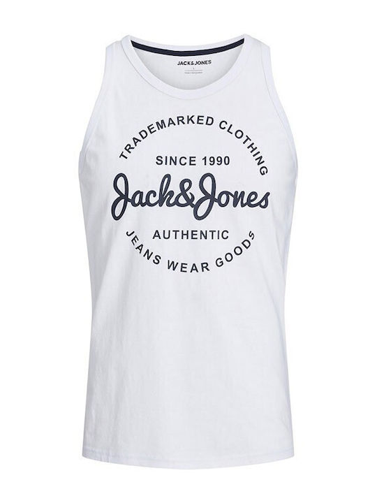 Jack & Jones Herren Ärmelloses Shirt White