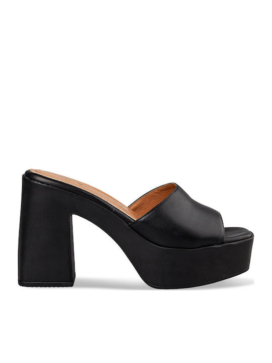 Envie Shoes Mules με Χαμηλό Τακούνι σε Μαύρο Χρώμα