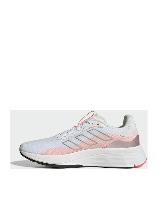 Adidas Speedmotion Sport Shoes Running Cloud White / Silver Metallic / Acid Red