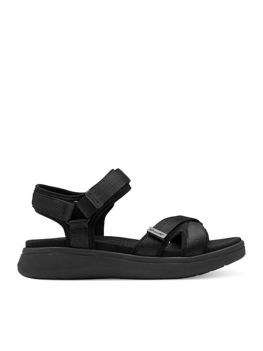 Tamaris Women's Flat Sandals with Strap in Blac...