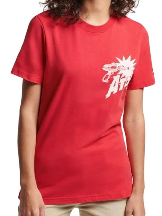 Superdry Crossing Classic Damen T-shirt Rot