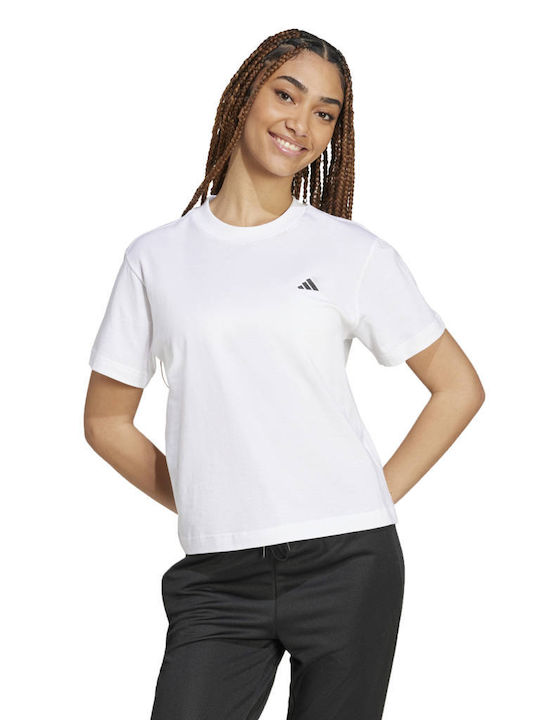 Adidas Logo Damen Sportlich T-shirt White