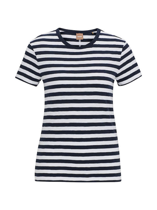 Hugo Boss Women's T-shirt Striped Navy