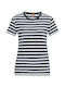 Hugo Boss Damen T-shirt Gestreift Navy