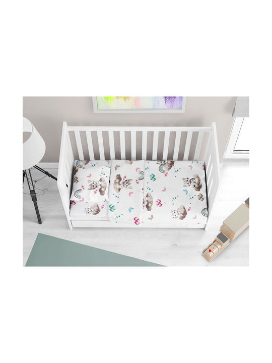 Dimcol Bebe Kitten Baby Sheet Crib Cotton Fitte...