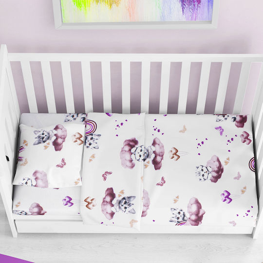 Dimcol Mauve Baby Bettlaken 80x110cm