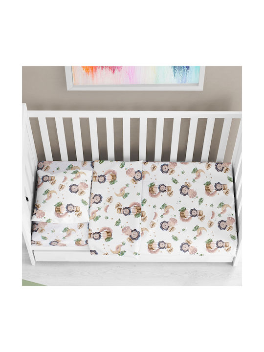 Dimcol Cearșaf pentru bebeluși Pentru Cradle Bumbac Bej Bej 80x110buc