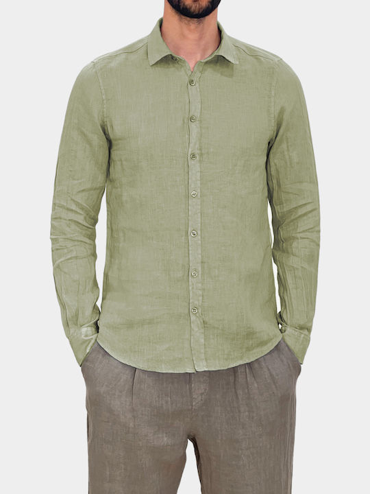 3Guys Leinen Hemd Pistachio