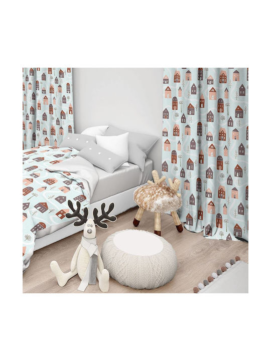 Lino Home Κουρτίνα με Τρέσα Μπλε 135x270εκ.