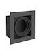 Gtv Pătrat Cadru pentru Spoturi GU10 Negru 20x20cm. 1buc