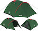Nils NC6013 Rocker Camping Tent Tunnel Mountaineering Green with Double Cloth 4 Seasons for 3 People Waterproof 3000mm 345x210x130cm