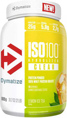 Dymatize ISO 100 Hydrolyzed Clear Πρωτεΐνη Ορού Γάλακτος Χωρίς Γλουτένη με Γεύση Lemon Ice Tea 900gr