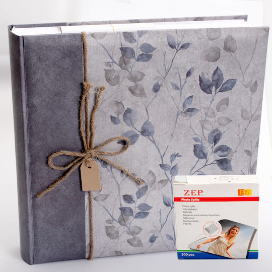 Giardino Blau-Graues Hardcover-Fotoalbum 32x32 cm 100 Seiten & Fotoaufkleber
