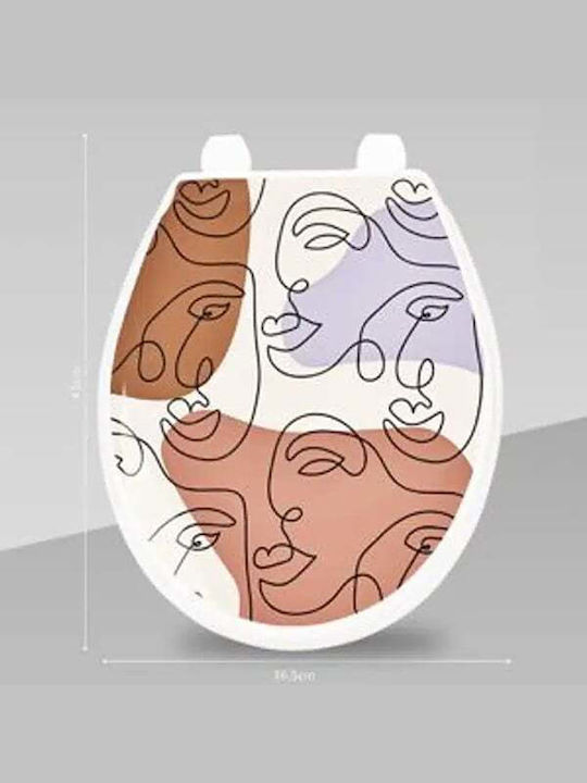Bathlux Plastic Toilet Seat Multicolour 45cm