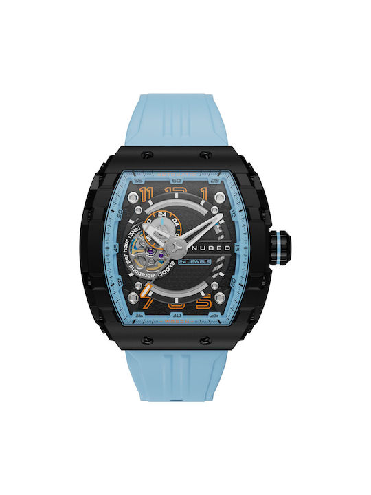 Nubeo Watch Automatic with Blue Rubber Strap
