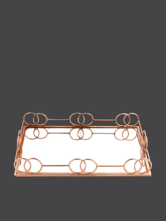 La Vista Wedding Tray made of Metal with Mirror Rose Gold 1pcs